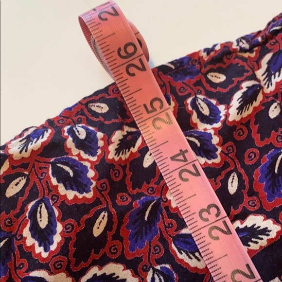 Red with white and blue floral pattern dress - Picture 8 of 10